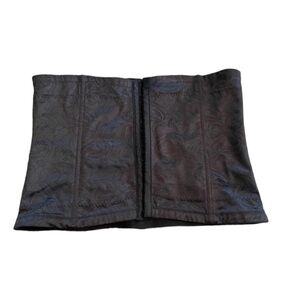 Waist cincher corset, black floral design, like new